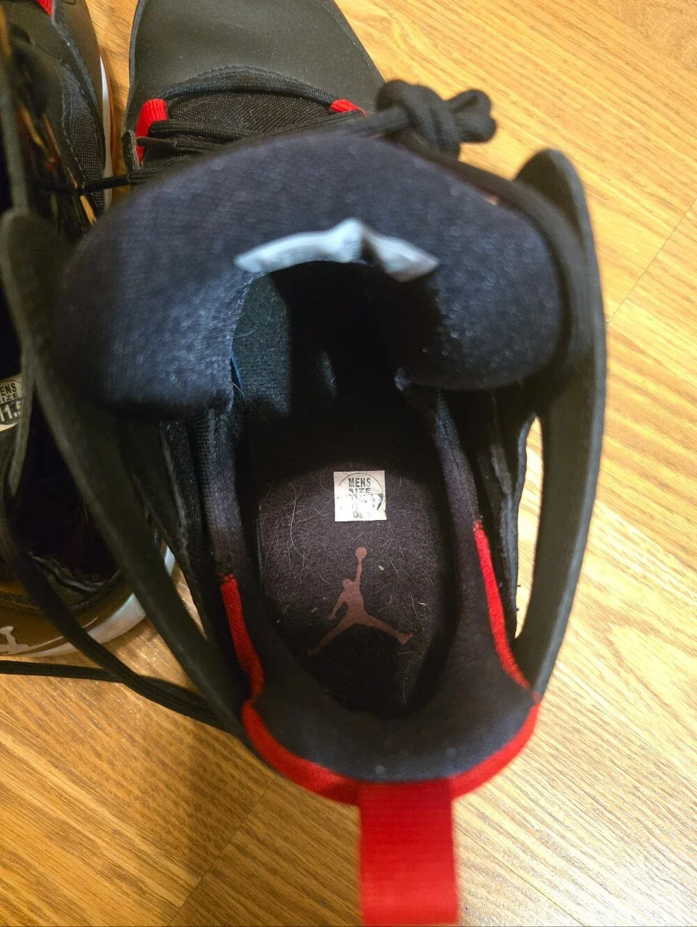 Jordan Black/Red Mid-Top Basketball Shoes